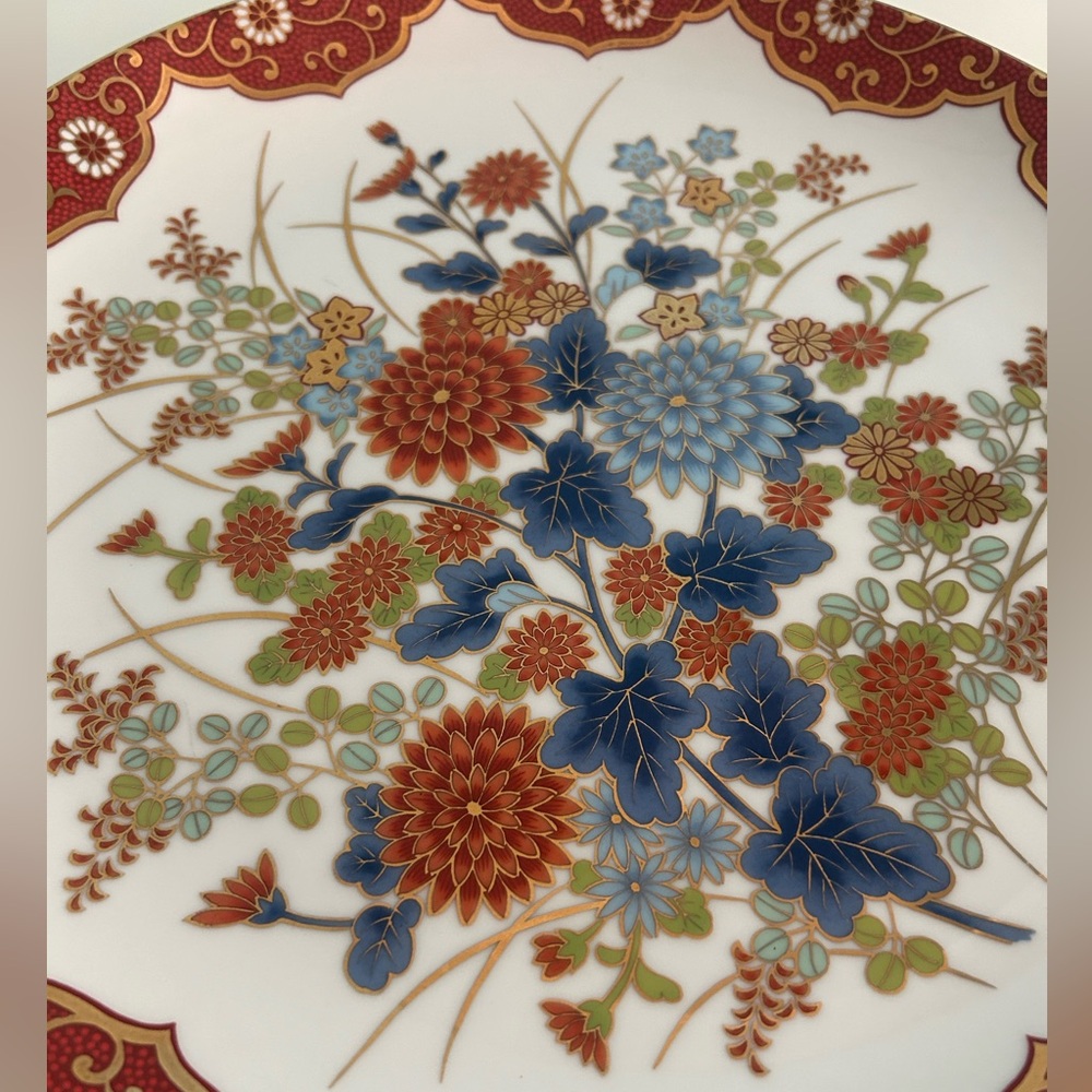 Vintage OMC Japanese Floral Plate - Picture 5 of 7